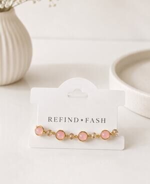 ReFindFash Gold Pink Stretch Bracelet New
